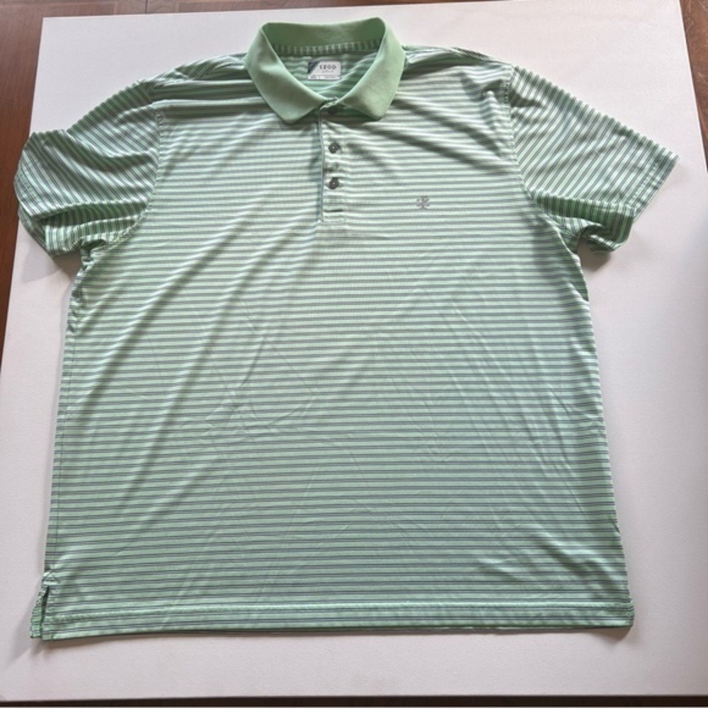 EUC Izod Golf Mint Short Sleeve Polo Mens Size 2XL 100% Polyester (A5)